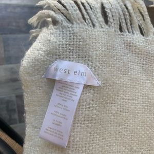 West Elm cream blanket